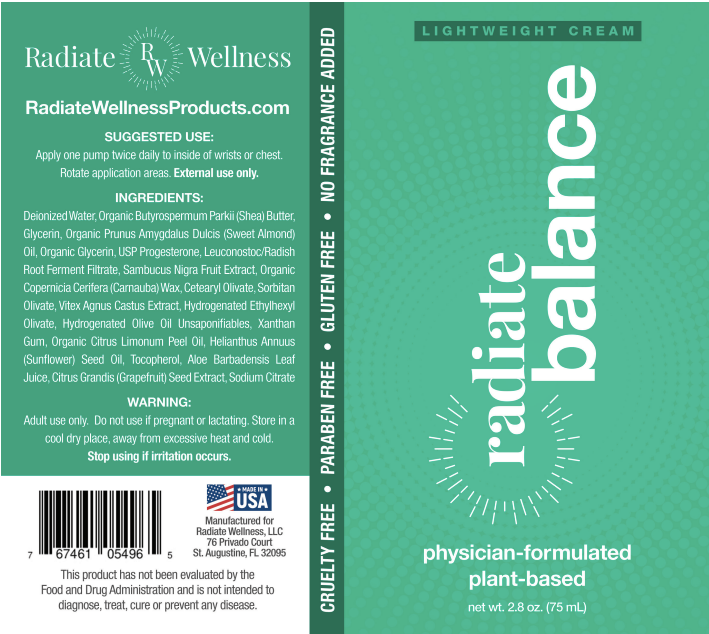 Radiate Balance- Natural Progesterone Cream