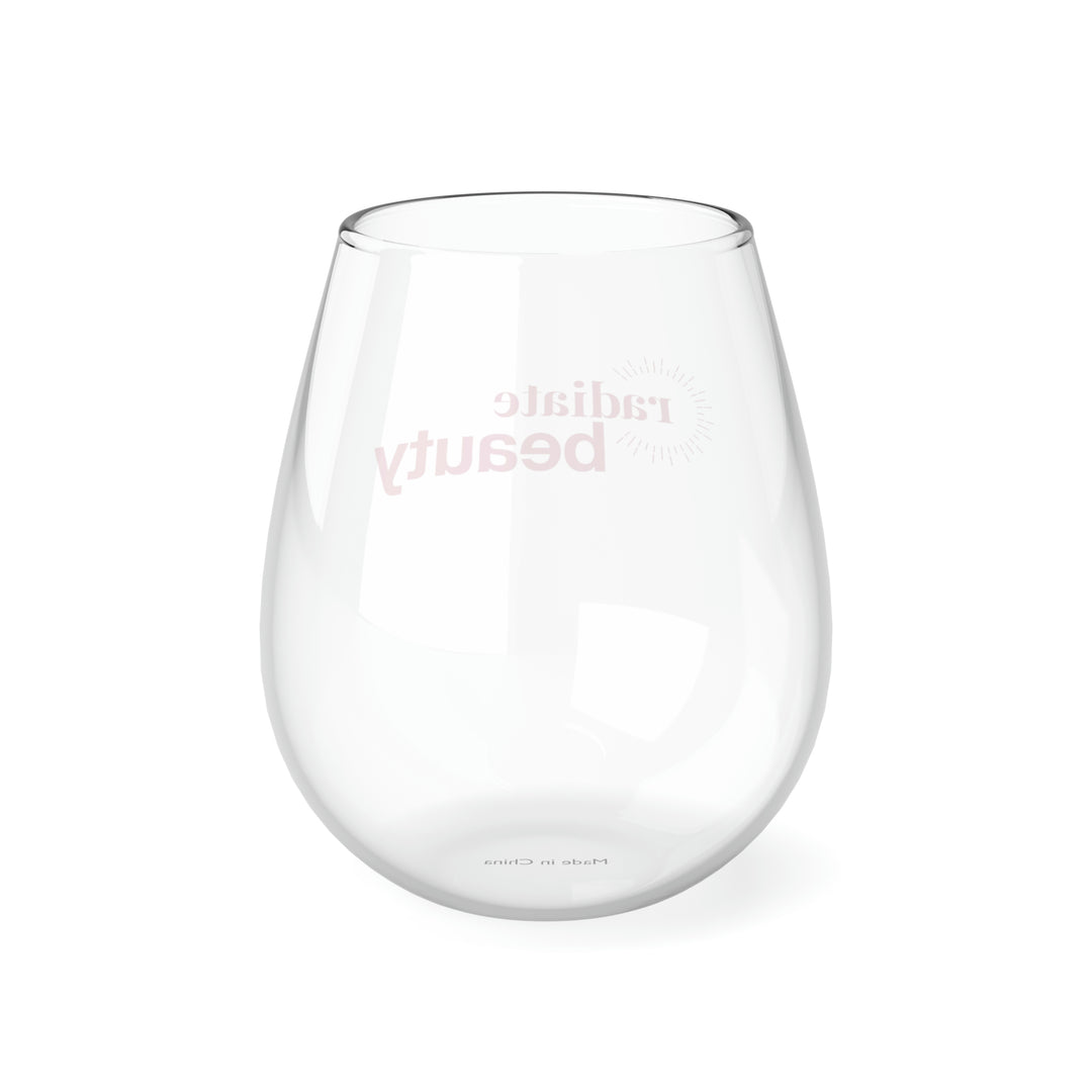 "Beauty" Stemless Wine Glass, 11.75oz