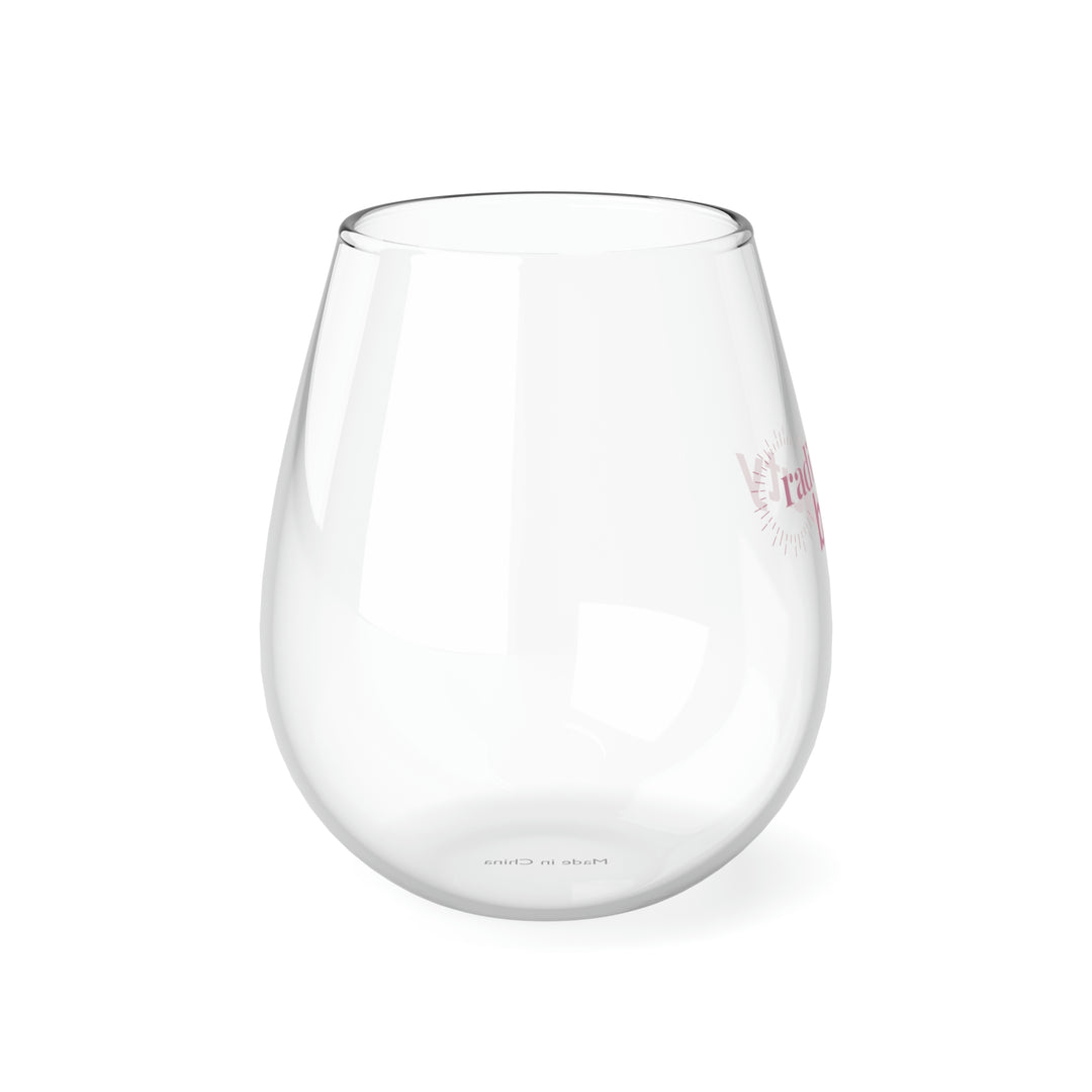 "Beauty" Stemless Wine Glass, 11.75oz