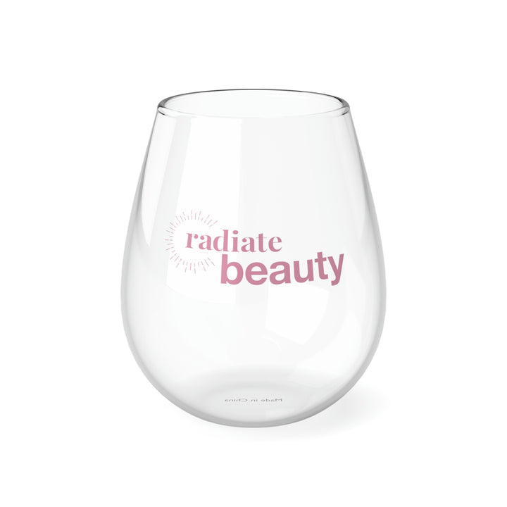 "Beauty" Stemless Wine Glass, 11.75oz