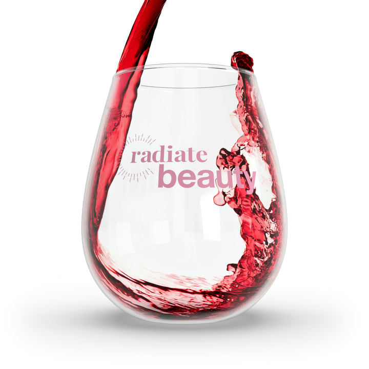 "Beauty" Stemless Wine Glass, 11.75oz